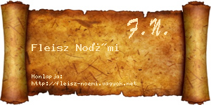 Fleisz Noémi névjegykártya